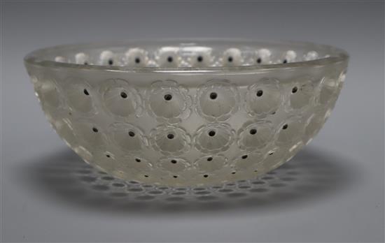 A Lalique-style bowl diameter 25.5cm